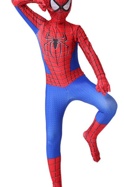The Amazing Spiderman Dräkt Barn Röd Superhjältedräkt Maskeradkläder